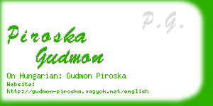 piroska gudmon business card